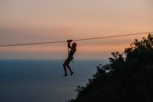 Dubrovnik: Sunset Zip Line Experience Followed by Wine