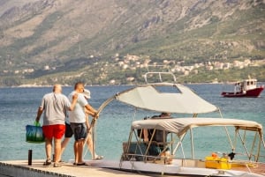 Desde Dubrovnik/Cavtat: Cueva Azul, Excursión en lancha rápida por la playa de Sunj