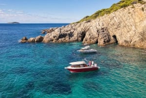 Depuis Dubrovnik/Cavtat : Grotte bleue, excursion en bateau rapide sur la plage de Sunj