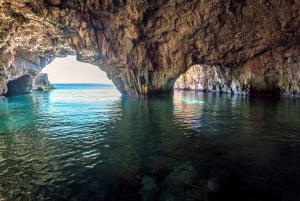 From Hvar: Blue Cave, Green Cave & 5 Islands Speedboat Tour