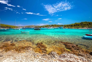 From Hvar: Blue Cave, Green Cave & 5 Islands Speedboat Tour