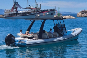 マカルスカ発：終日プライベート高速ボートツアー（3島巡り）