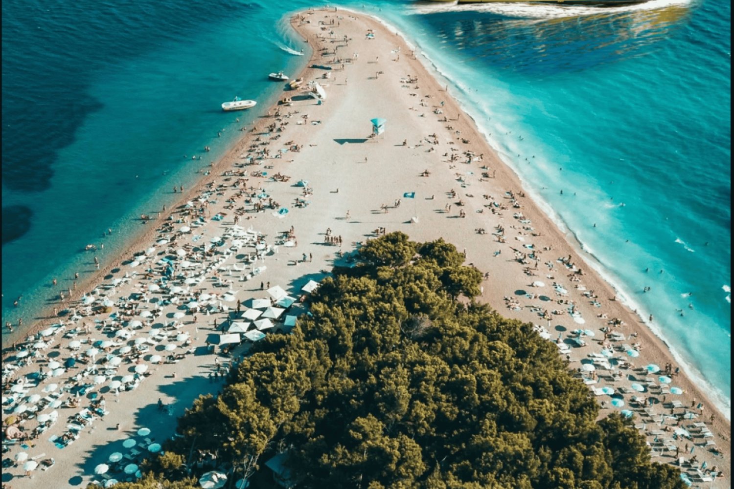 Vanuit Omiš: boottocht naar Bol en het Gouden Hoornstrand met lunch
