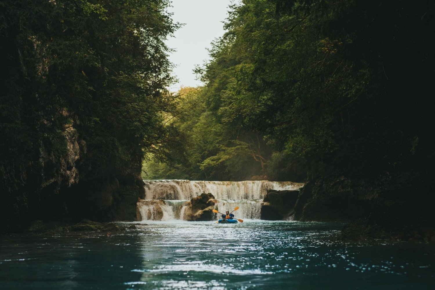From Slunj: Plitvice and Mreznica Waterfalls Kayaking