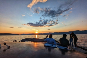 Split : croisière en bateau à moteur au coucher du soleil avec boissons à volonté