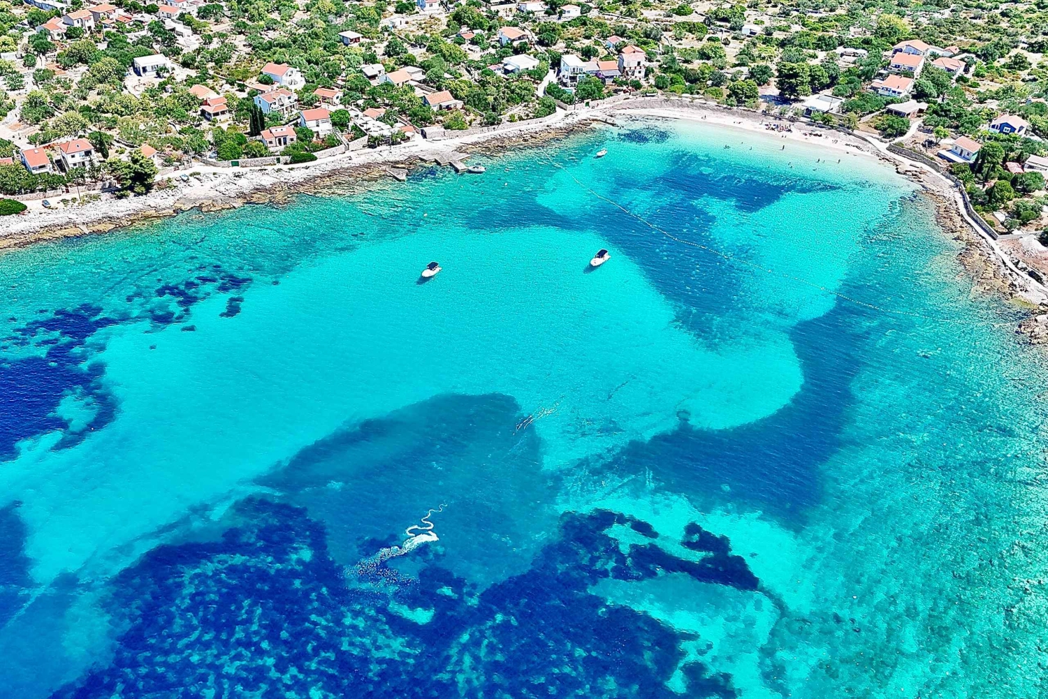 Från Split/Trogir: Blå lagunen & 2 öar halvdag Privat