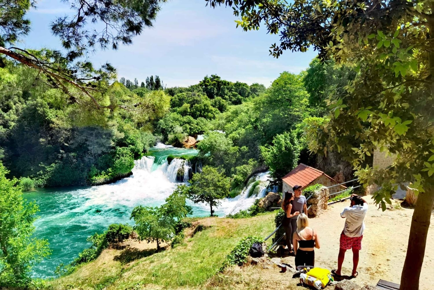 Vanuit Split & Trogir: Krka watervallen dagtocht met boottocht