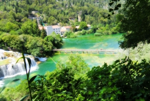 From Split & Trogir: Krka Waterfalls Day Tour with Boat Ride