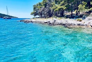 Depuis Split/Trogir : Lagon bleu et 2 îles - demi-journée privée