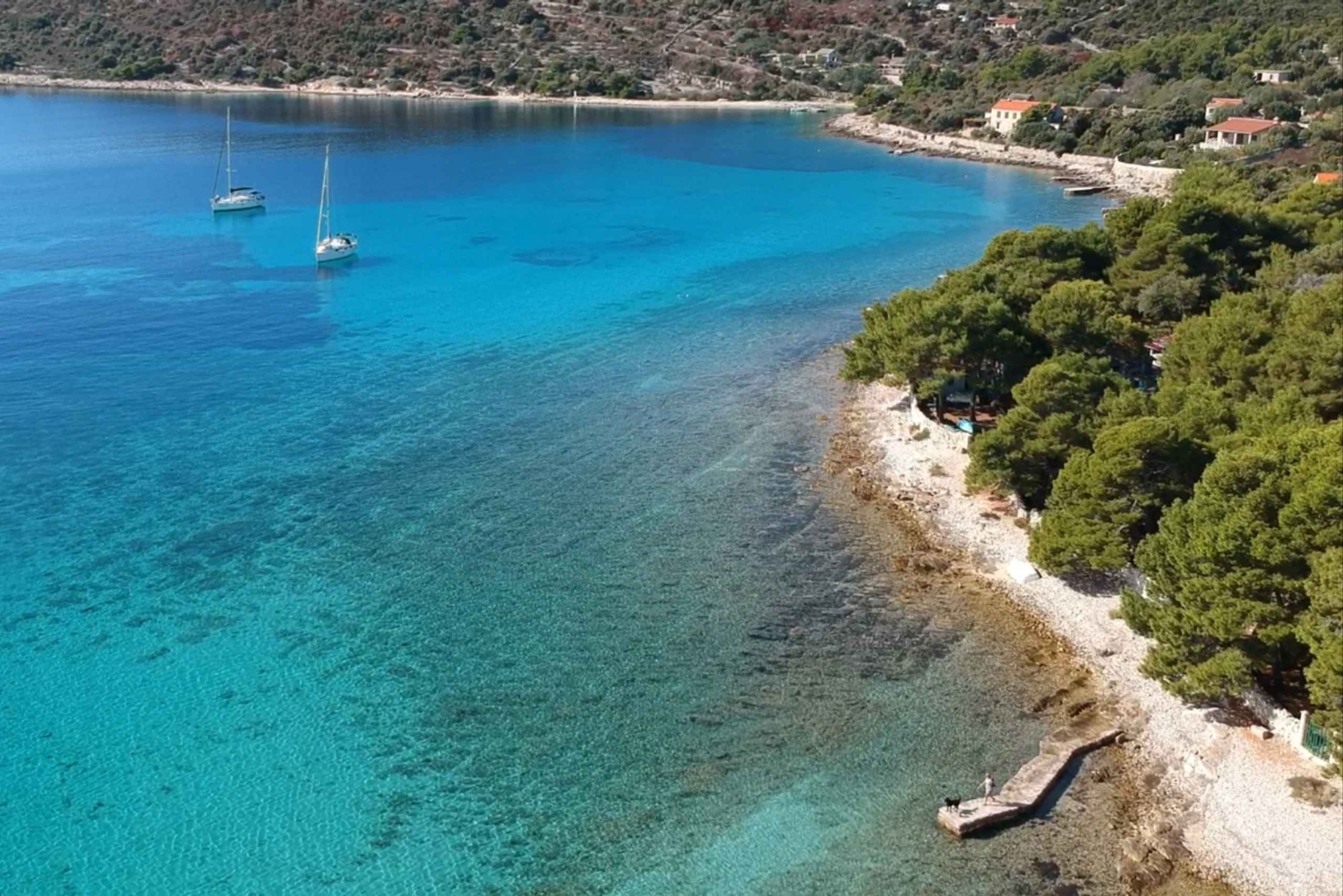 Vanuit Trogir: Drie Eilanden Halve Dag Speedboottour