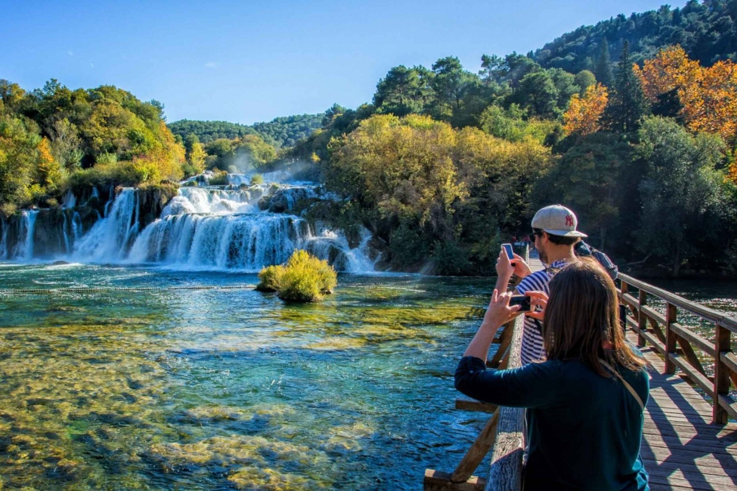 From Zadar: Krka Waterfalls Day Tour with Boat Ride & Guide