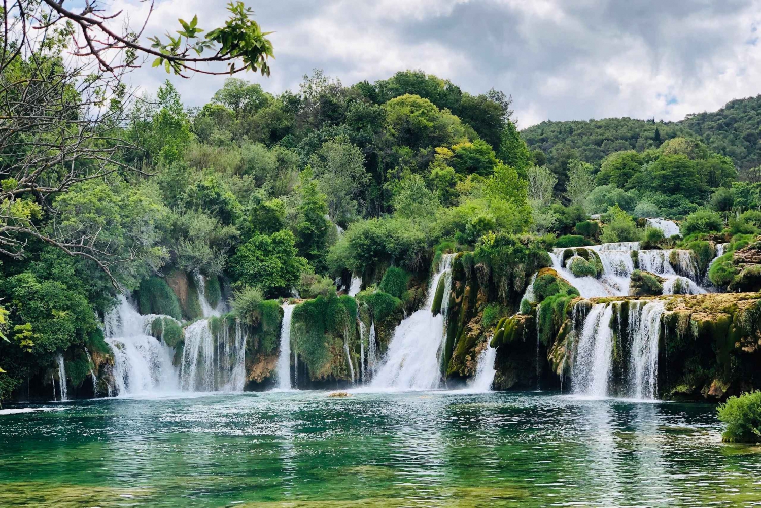 From Zadar: Krka Waterfalls Day Tour with Boat Ride & Guide