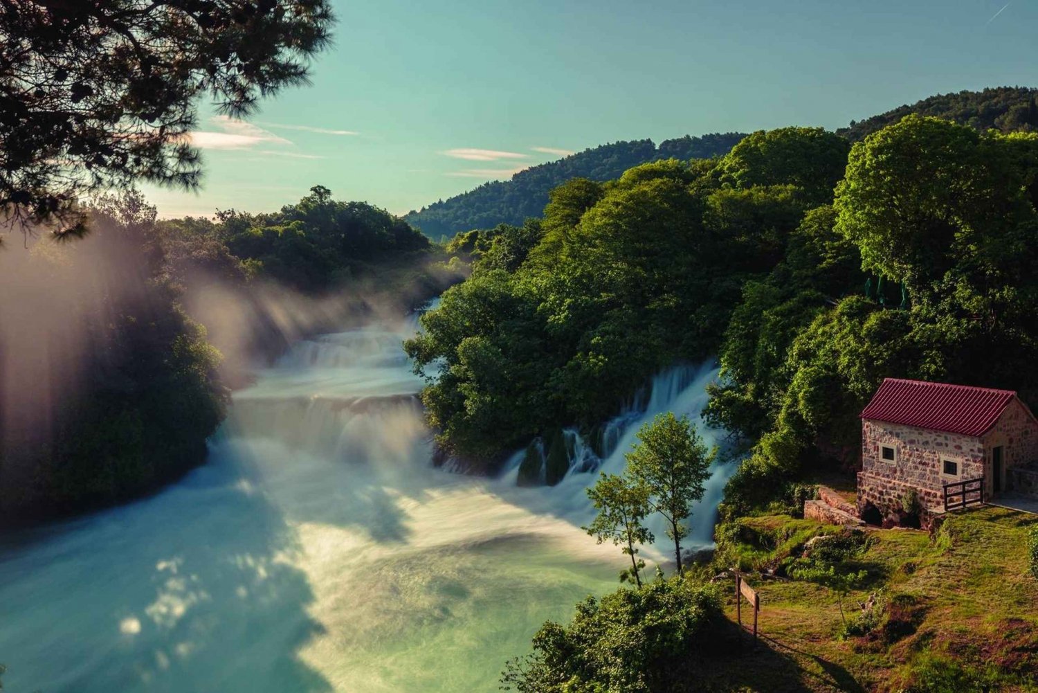 From Zadar: Krka Waterfalls Day Tour with Boat Ride & Guide