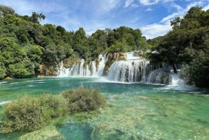 From Zadar: Krka Waterfalls Day Tour with Boat Ride & Guide