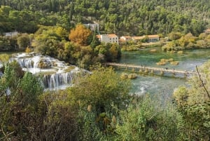 From Zadar: Krka Waterfalls Day Tour with Boat Ride & Guide