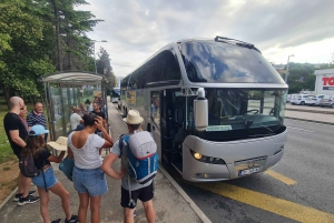 Zadar: Viagem de 1 dia aos Lagos Plitvice com ingresso, guia e barco