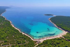 Depuis Zadar : plage de Sakarun et snorkeling près d'une épave