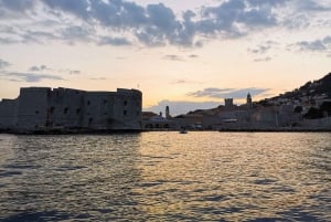 Glassboat sunset tour around Old Town & Caves in Dubrovnik