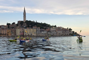 Sport acquatici Rovigno - Tour in kayak, snorkeling, drink gratuito e foto