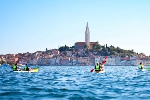 Sport acquatici Rovigno - Tour in kayak, snorkeling, drink gratuito e foto