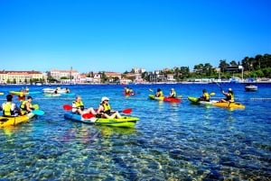 Sport acquatici Rovigno - Tour in kayak, snorkeling, drink gratuito e foto