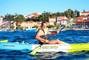 Sport acquatici Rovigno - Tour in kayak, snorkeling, drink gratuito e foto
