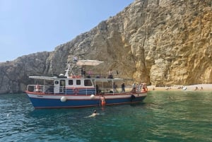 Krk: Cruise til den gylne stranden og den blå grotten med velkomstdrink