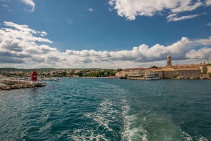 Krk: Golden Beach and Plavnik Cave Cruise with Welcome Drink