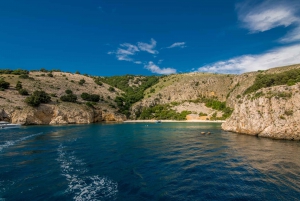 Krk: Golden Beach and Plavnik Cave Cruise with Welcome Drink