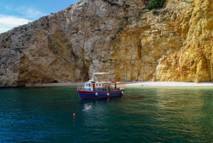 Krk: Golden Beach og Plavnik Cave Cruise med velkomstdrink