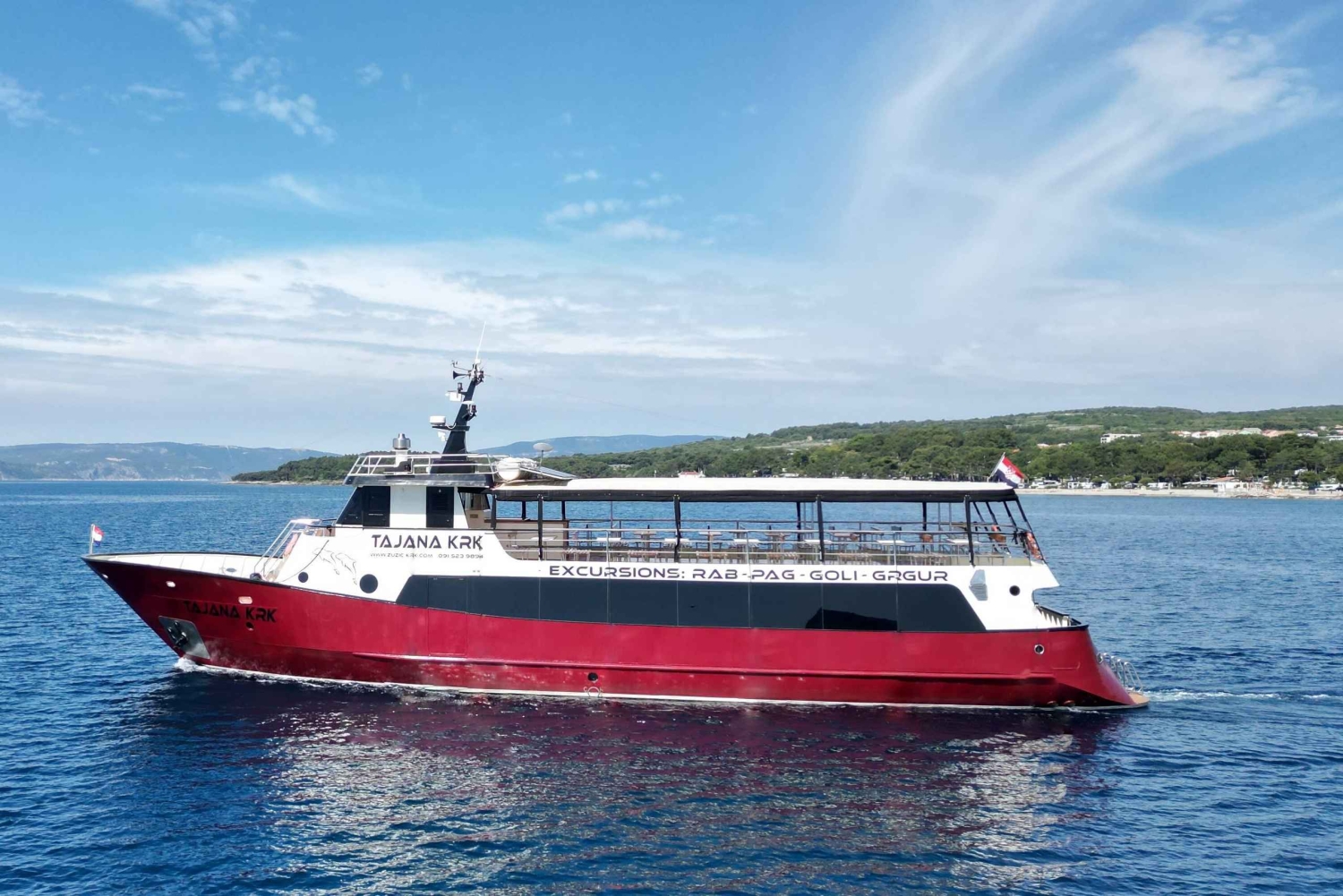 Krk: Rabin ja Pagin veneretki, uiminen ja kaupunkikierros lounaalla