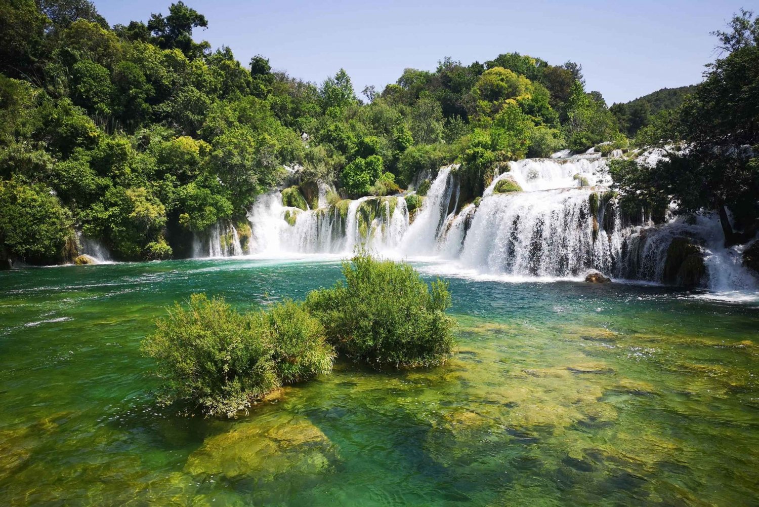 Makarska: Viagem de 1 dia ao Parque Nacional Krka com visita a Šibenik