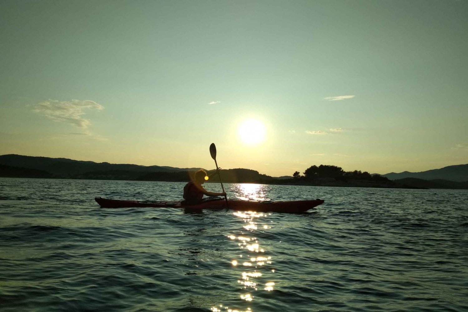 Lumbarda: Kajaktour bei Sonnenuntergang