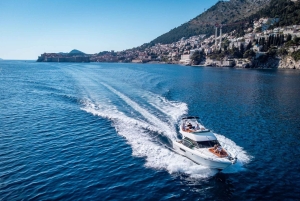 Luxe jacht: Sunset Blue Cave & Panoramic Tour met wijn