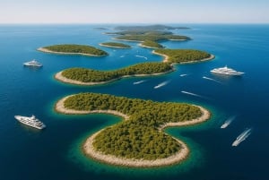 Makarska: luxe speedboottocht langs 4 eilanden met stad Hvar