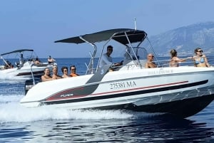 Makarska: luxe speedboottocht langs 4 eilanden met stad Hvar