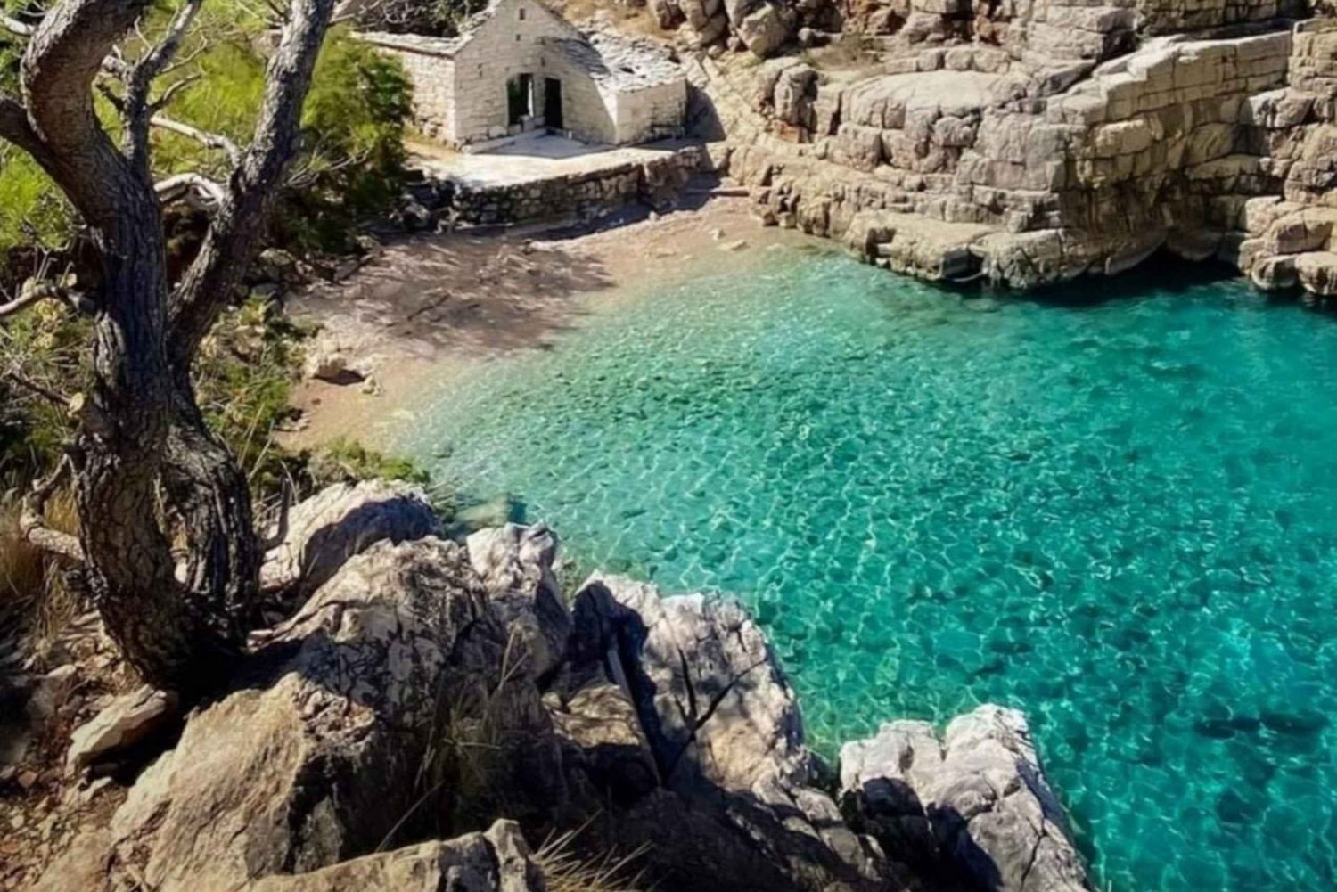 Makarska: Privat halvdags bådtur, Hvar, Den Blå Grotte/Brač