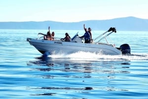 Von Makarska aus: Zlatni Rat & Bol Speedboat Tour mit Schwimmen