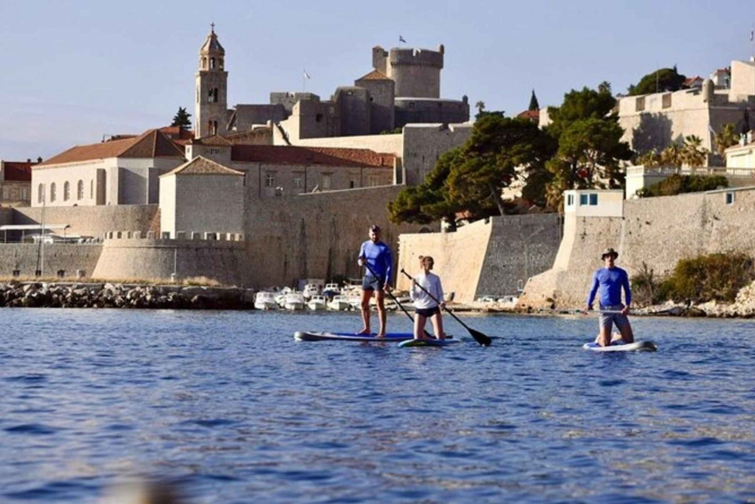 Paddleboarding in front of the Old Town