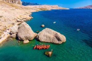 Au départ de Metajna/Novalja : Visite guidée de la baie de Pag en kayak de mer