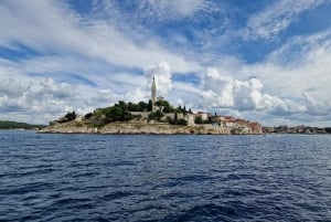 Poreč: Boat tour to Rovinj with lunch and drinks