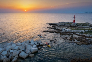 Poreč: Havkajakkpadling ved solnedgang