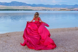 Privat fotosession med flygande klänning i Split, Kroatien