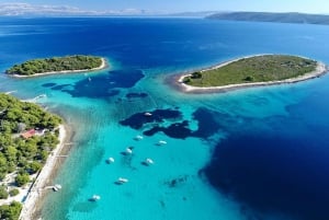 Depuis Split/Trogir : Lagon bleu et 2 îles - demi-journée privée