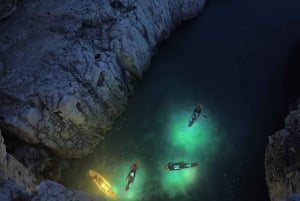 Pula: Cave Sunset/Night Tour in Transparent Kayak