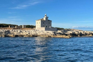 Pula: avistamiento de delfines en Brijuni al atardecer, cena y bebidas