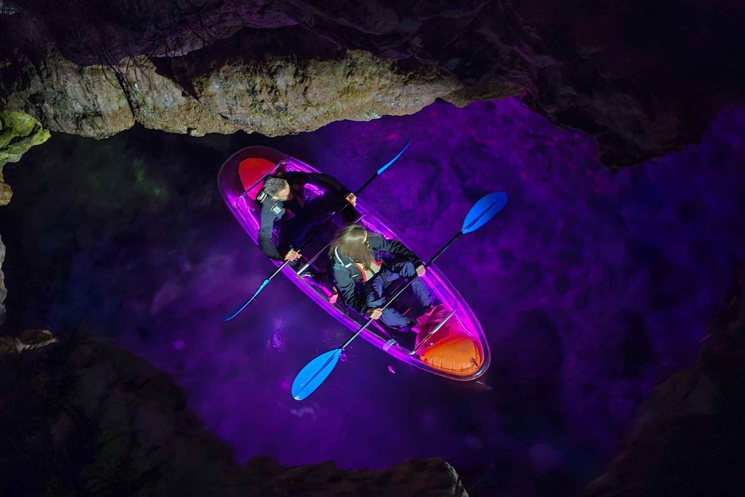 Pula: Istria Cave LED Illuminated Kayak Tour by Night