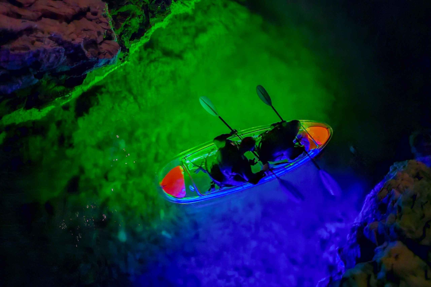 Pula: Istria Cave LED Illuminated Kayak Tour by Night
