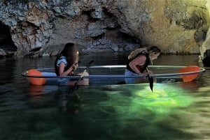 Pula: Istria Sea Canyon Illuminated Kayak Tour à noite