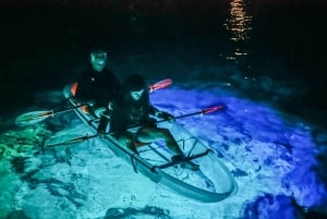 Pola: tour notturno in kayak di mare in kayak trasparente